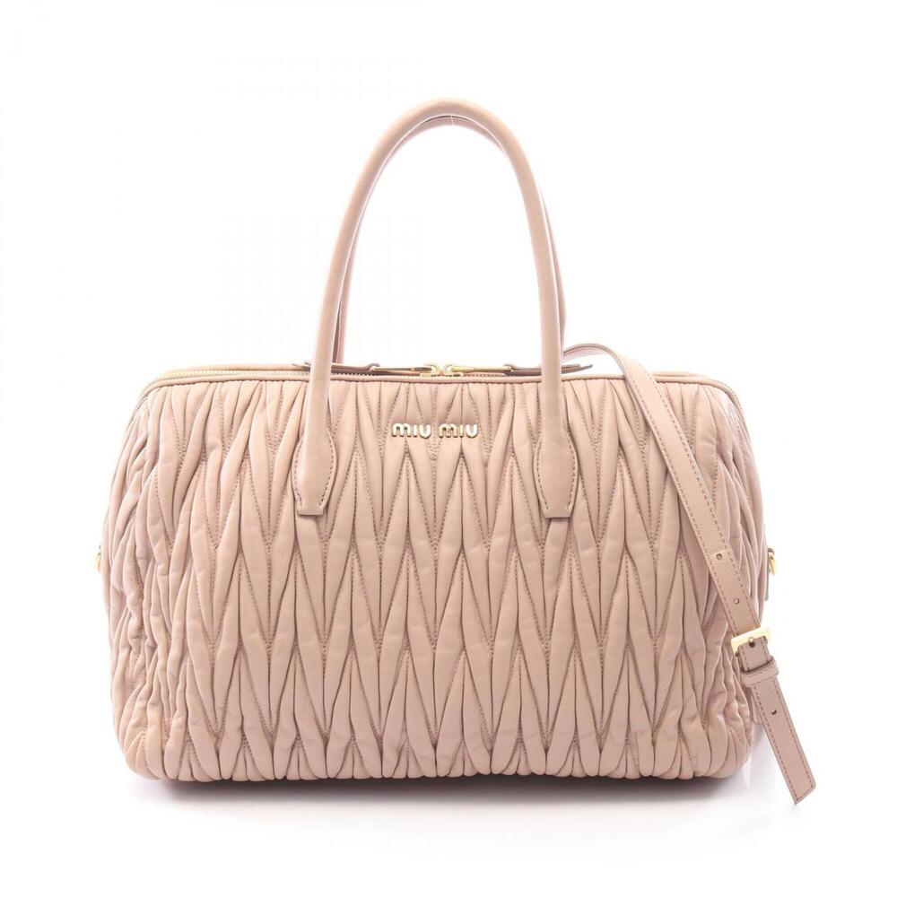 Miu Miu Miu Matelassé 2-Way Handbag, Leather, Women's, Pink